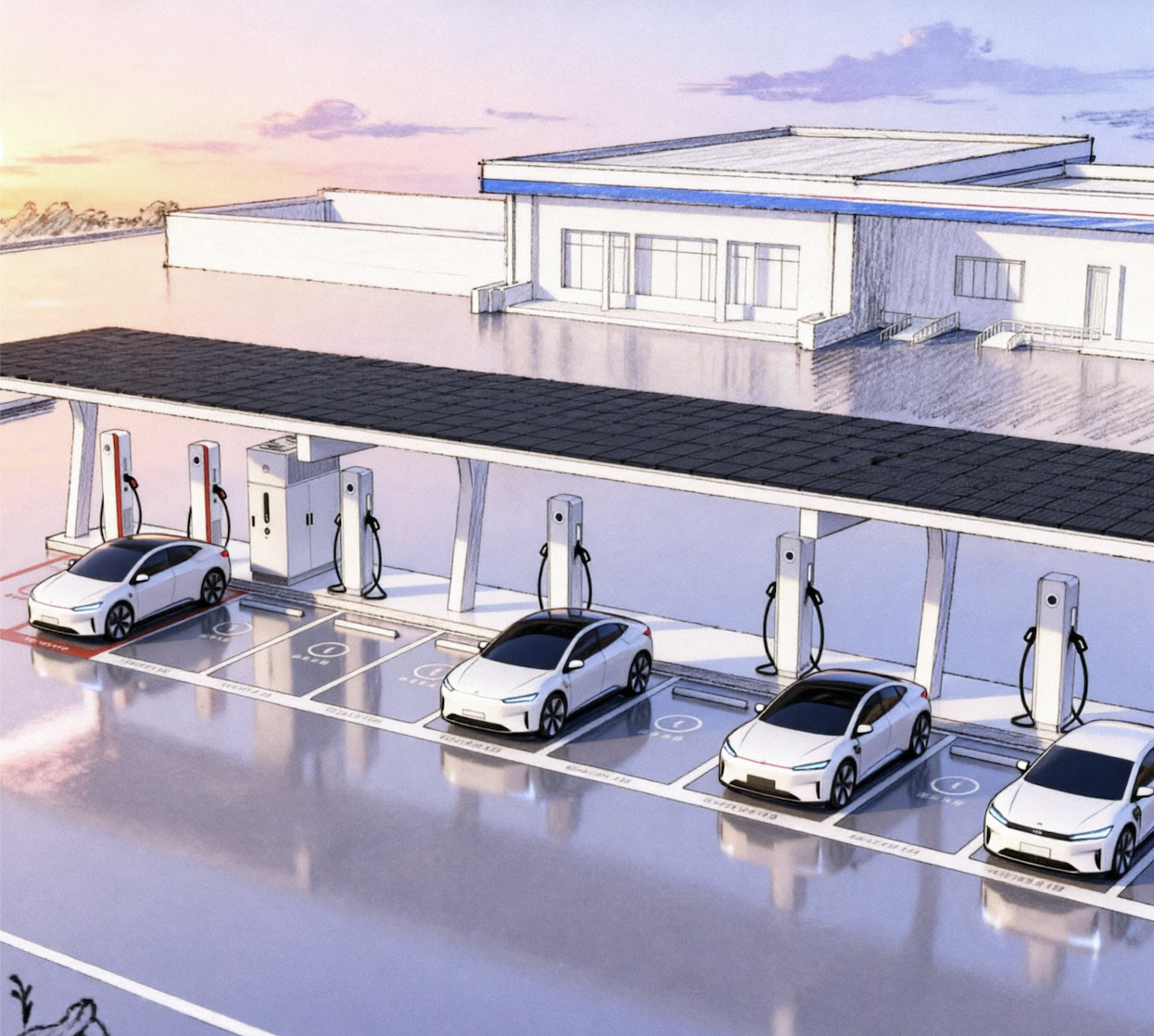 充电桩建设现场